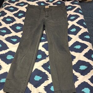 J. Crew Slim Straight Pants in Olive Green